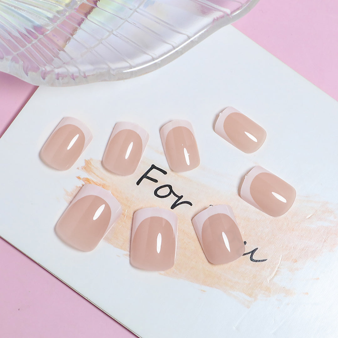 Elegant French Tip Press-On Nail Set Kalsten 1787225130