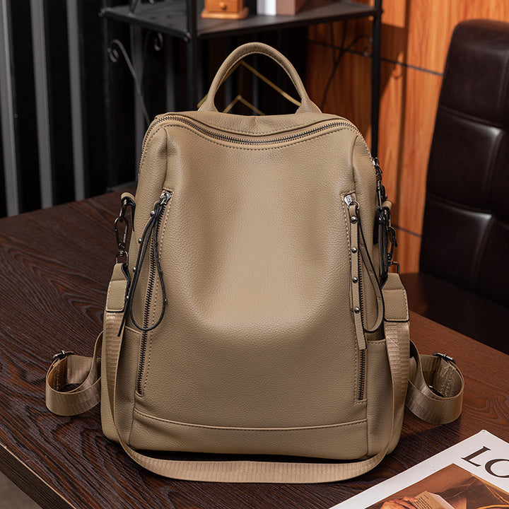 Structured Leather Backpack Kalsten