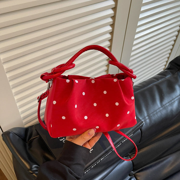 Playful Polka Dot Handheld Satchel