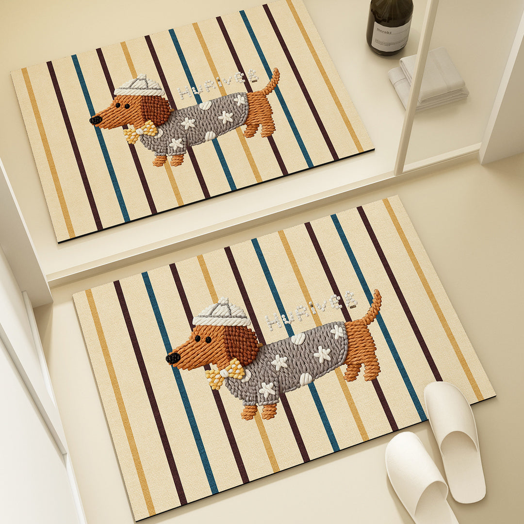 Bear-Shaped Plush Bath Mat