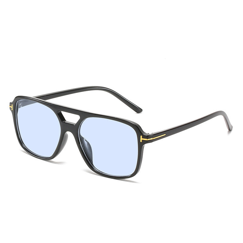 Square Frame Sunglasses with Unique Lens Cut Kalsten