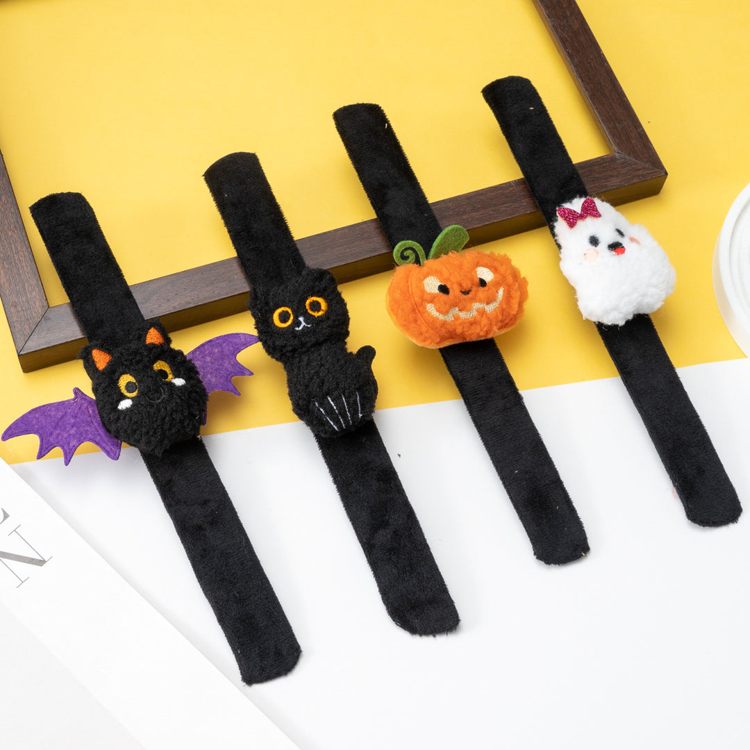 Playful plush headband with cute bow character