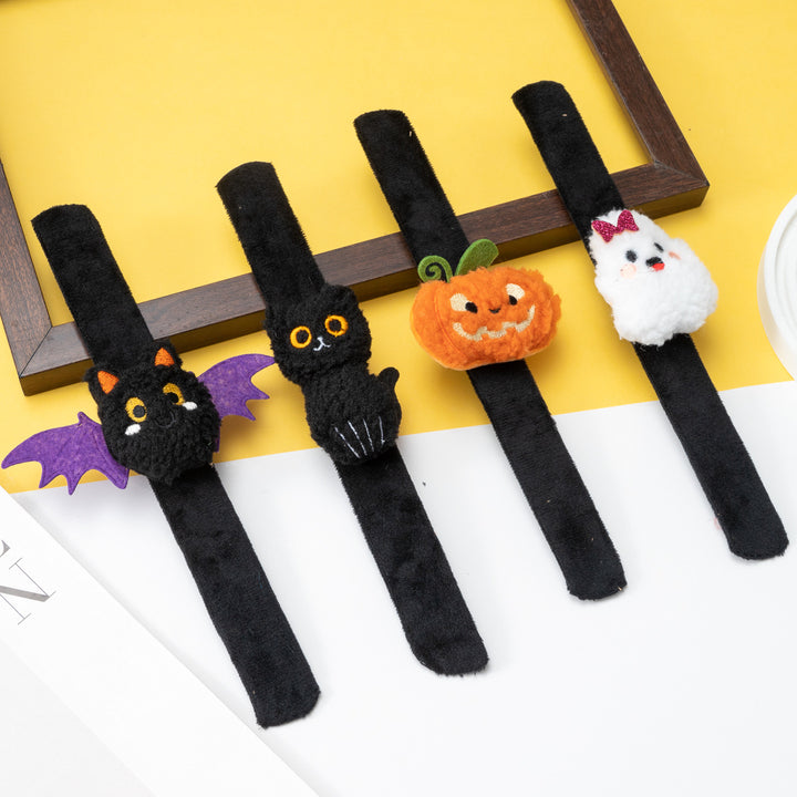 Playful plush headband with cute bow character