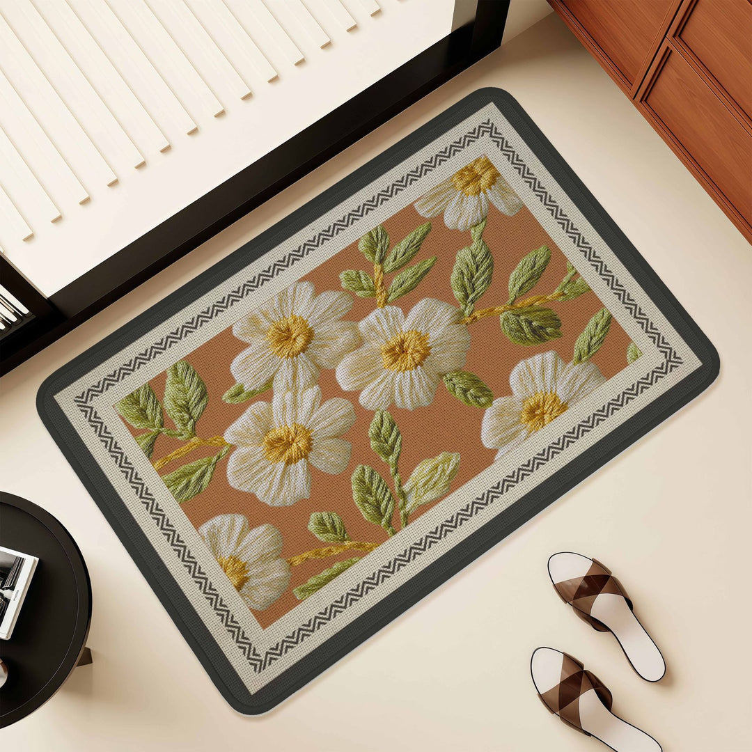 Artistic Floral Design Area Mat Kalsten