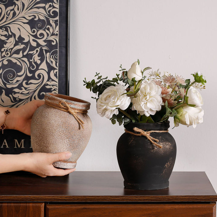 Rustic ceramic plant decoration Kalsten