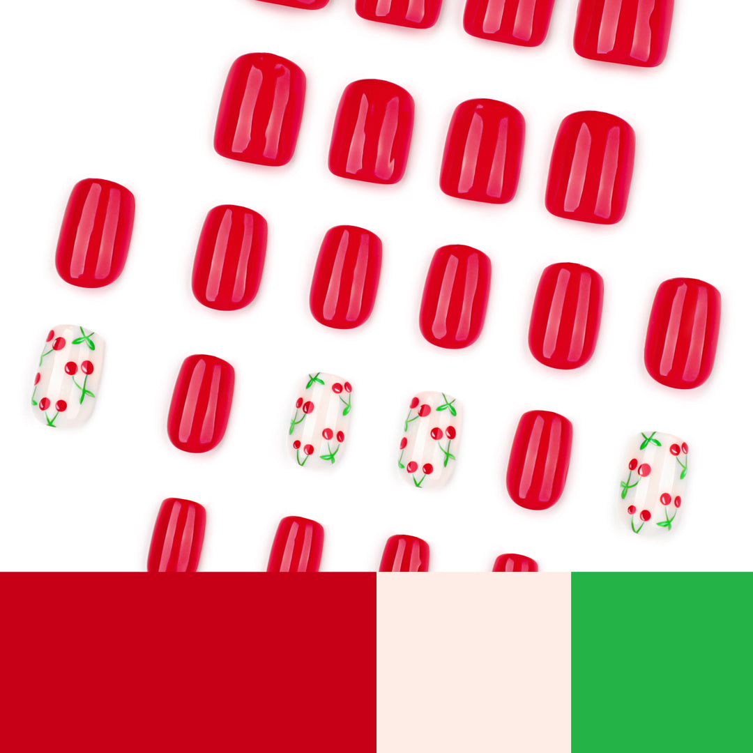 Creative nail art with fruity cherry design Kalsten