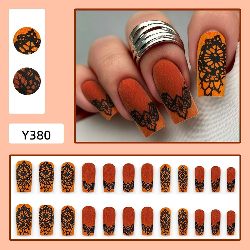 Artificial nails with floral tips pattern Kalsten