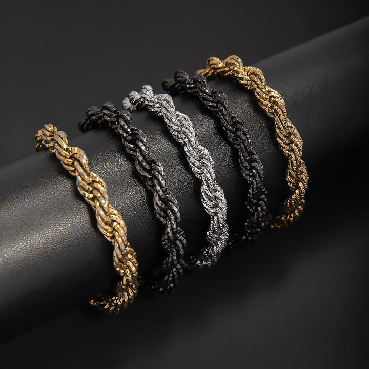 Braided Gold Statement Bracelet Kalsten