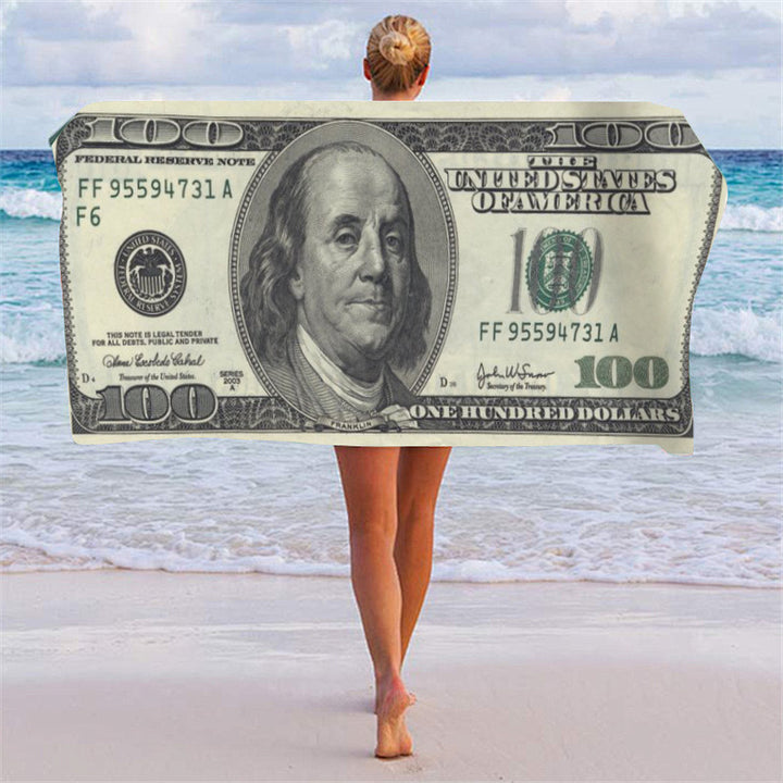 Beach towel with creative dollar design Kalsten