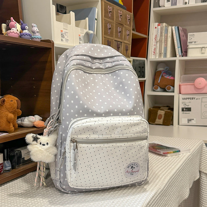 Whimsical Star-Patterned School Backpack Kalsten