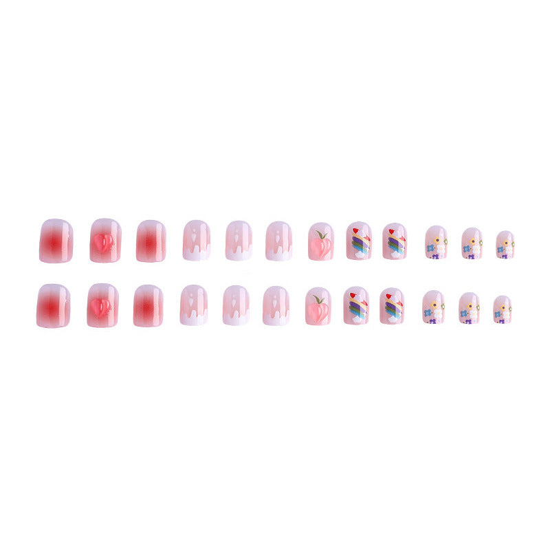 Cute Fruit-Themed Press-On Nail Art Set