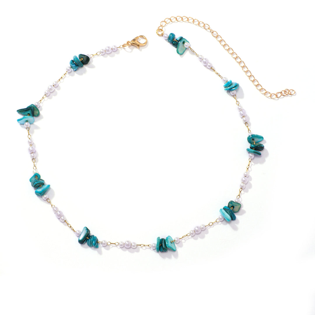 Elegant Floral Beaded Necklace Kalsten