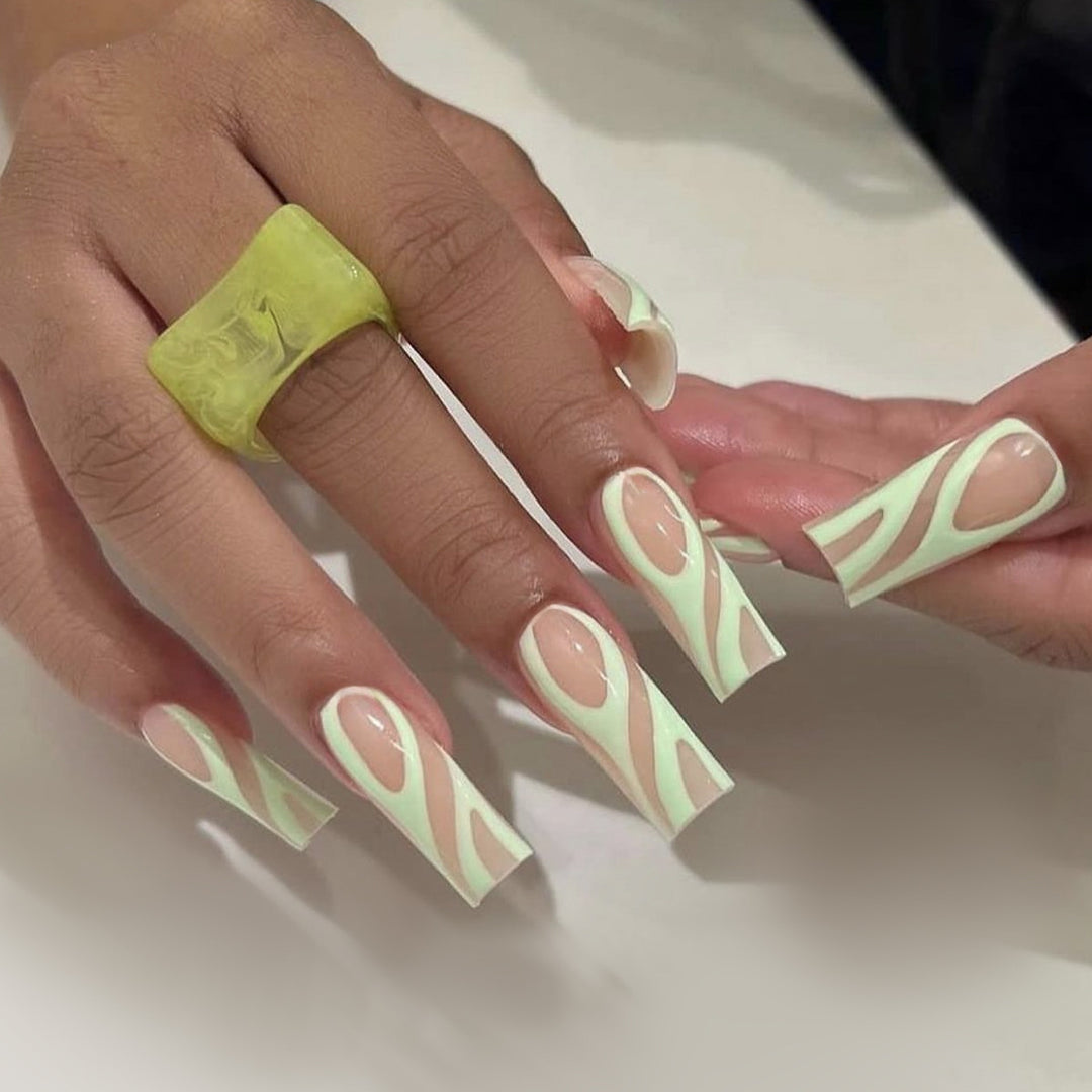 Creative Abstract Art Press-On Nail Tips Kalsten