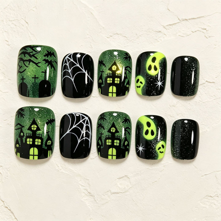 Halloween-Inspired Press-On Nail Art Set Kalsten