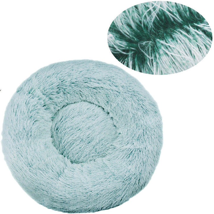 Round Fuzzy Dog Bed