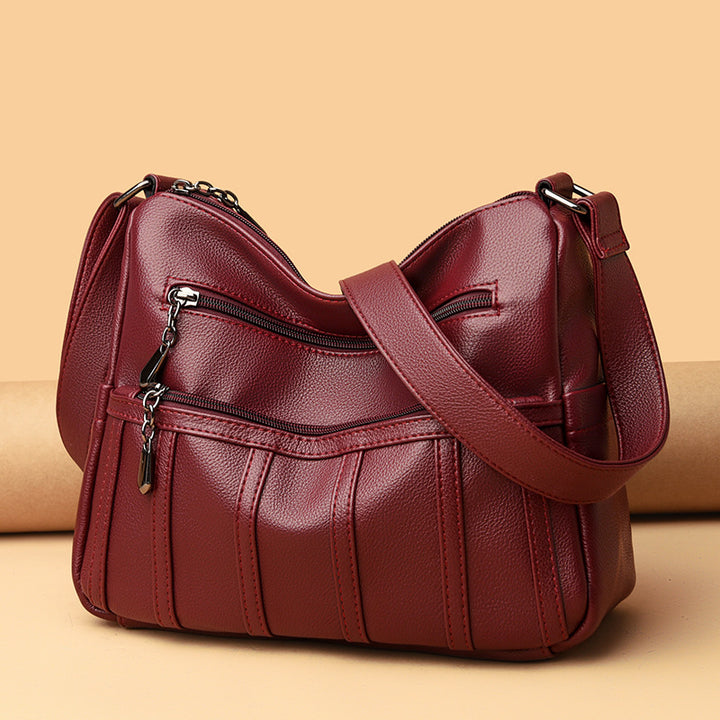 Elegant Textured Shoulder Bag Kalsten