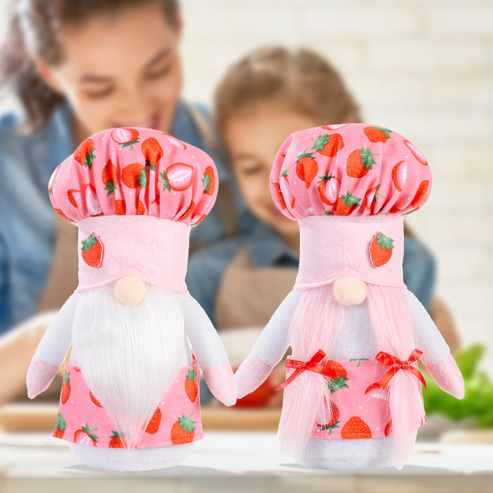 Strawberry Chef Gnome Figurine Kalsten