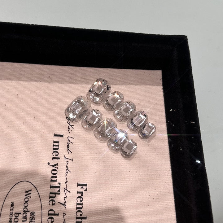 Premium Crystal-Accentuated Press-On Nail Art Set