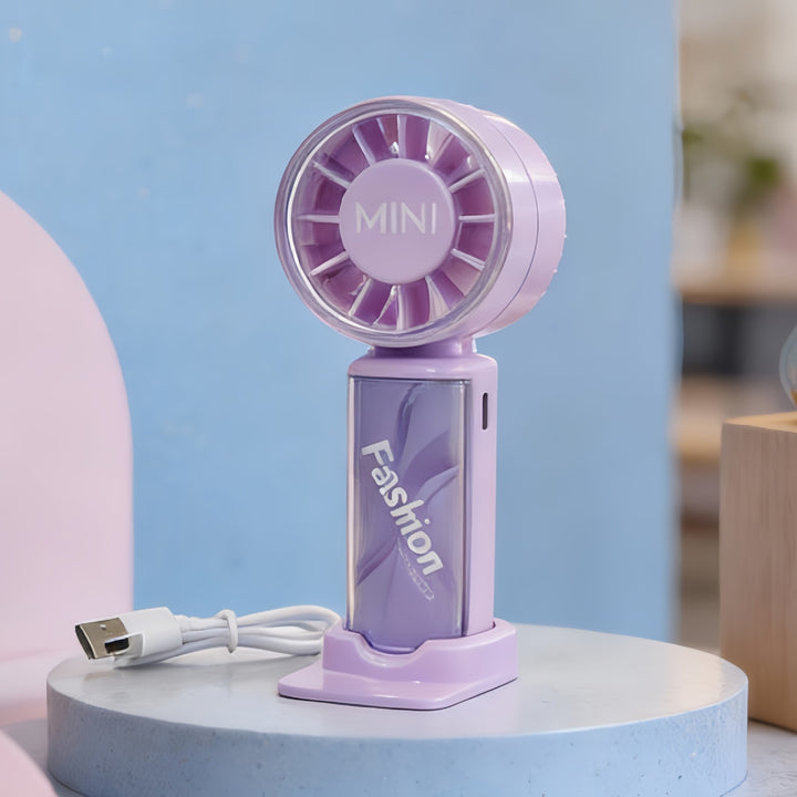 Women's Portable Mini Fan with Digital Speed Display Kalsten