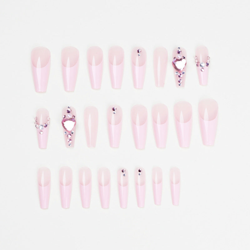 Glamorous nail extensions with glitter embellishments Kalsten