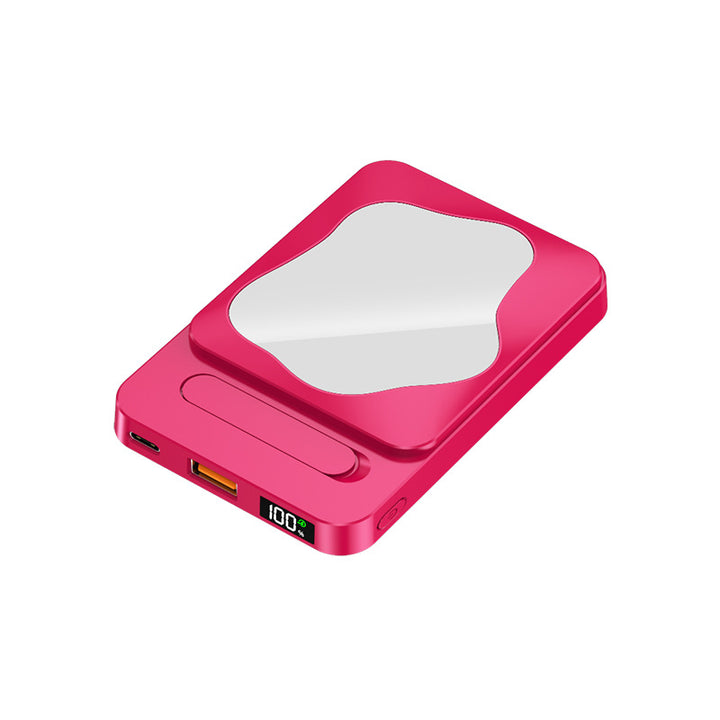 Powerbank with Integrated Cosmetic Mirror and Multifunctional Charging Port Kalsten
