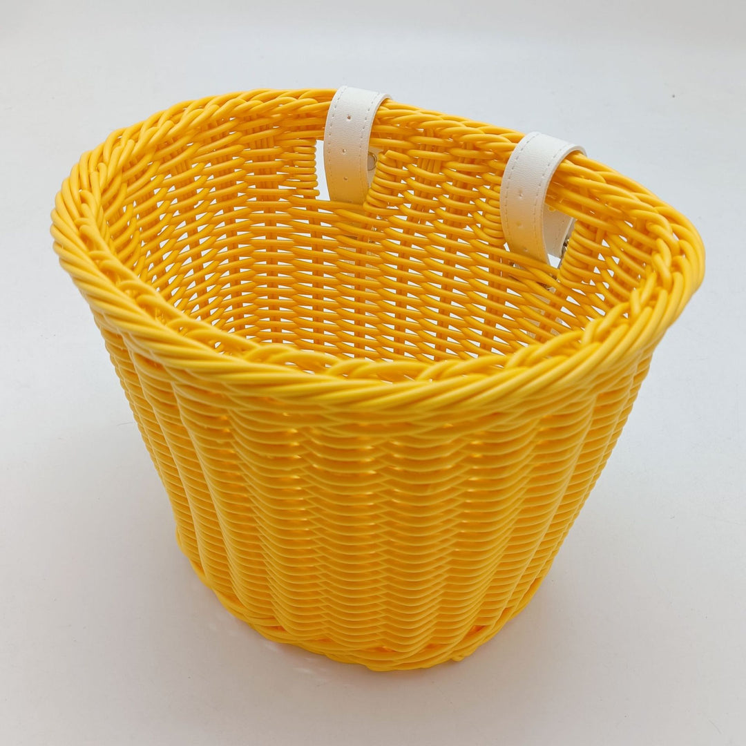 Decorative Woven Storage Basket with Leather Handles Kalsten