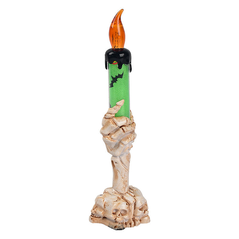Spooky Candle Holder with Skeleton Hand Base Kalsten