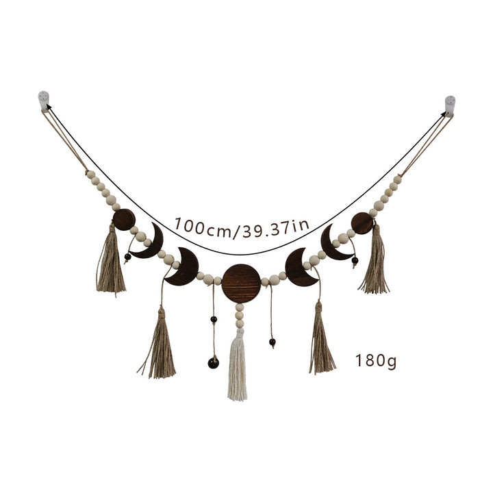 Macrame Wall Decor with Moon Motif