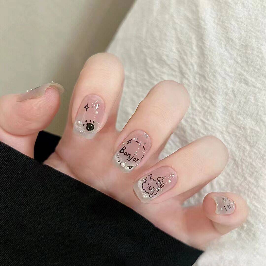 Whimsical Cartoon Nail Art Press-On Extensions Kalsten