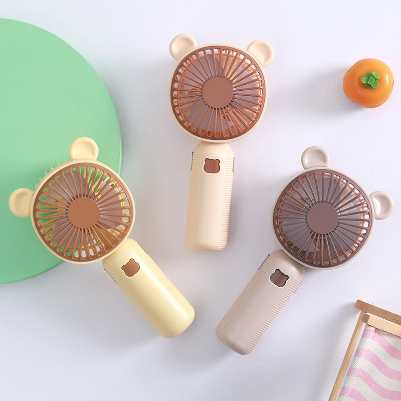Women’s portable hand-held fan in cute bear design Kalsten