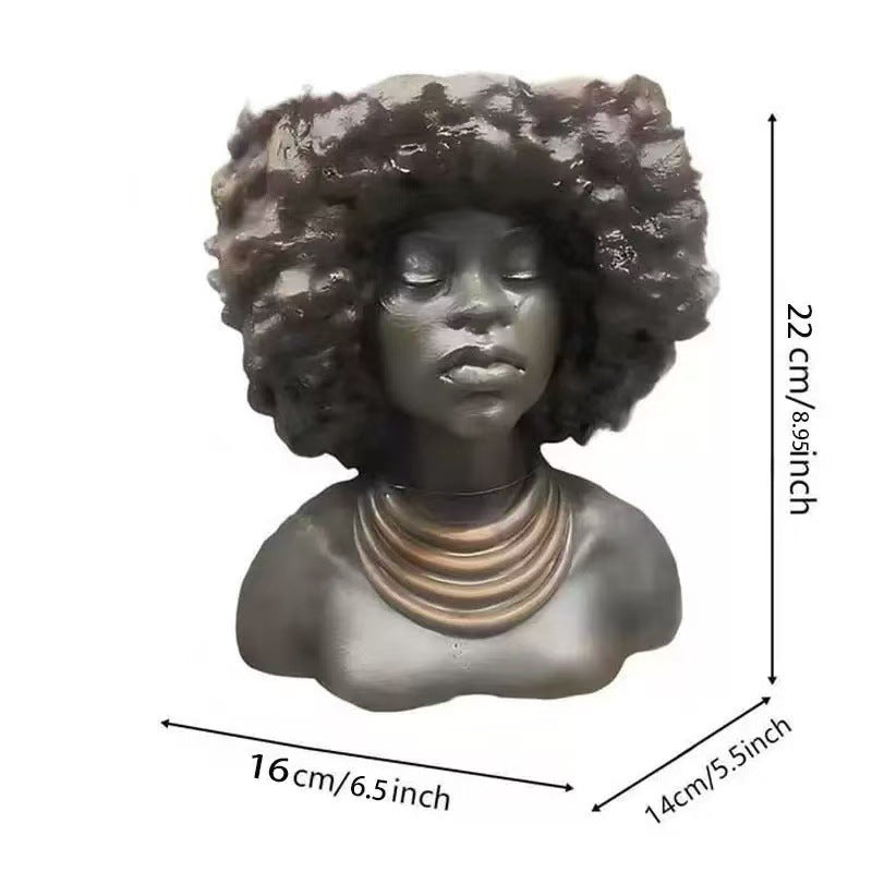 Decorative bust with African motif Kalsten