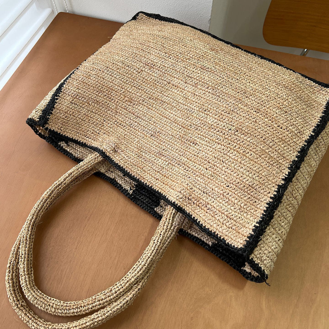 Handcrafted beach bag with floral design Kalsten