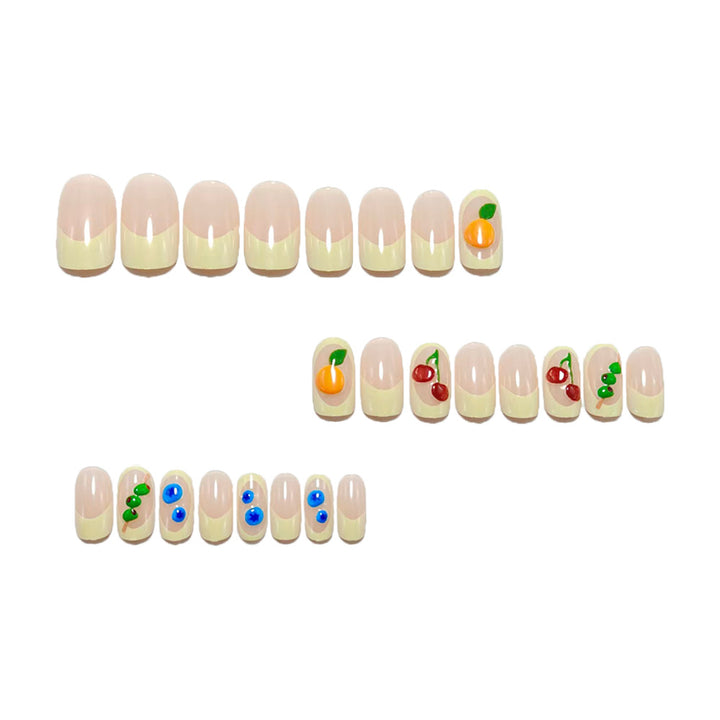 Artificial nails with colorful fruit designs Kalsten