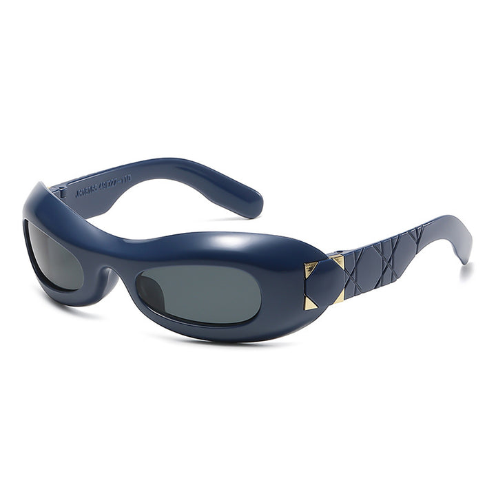 Women's futuristic designer sunglasses with innovative Kalsten frame