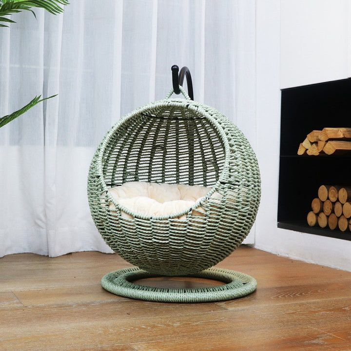 Hanging chair made of rattan with comfortable cushion Kalsten
