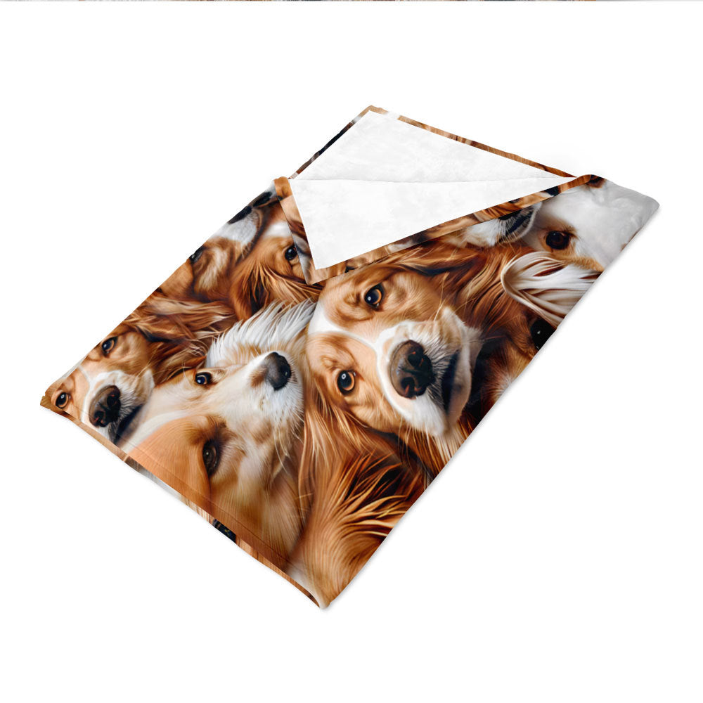 Cozy Dog-Themed Fleece Throw Blanket
