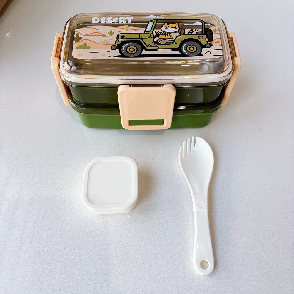 Space-Themed Multi-Compartment Bento Lunch Box