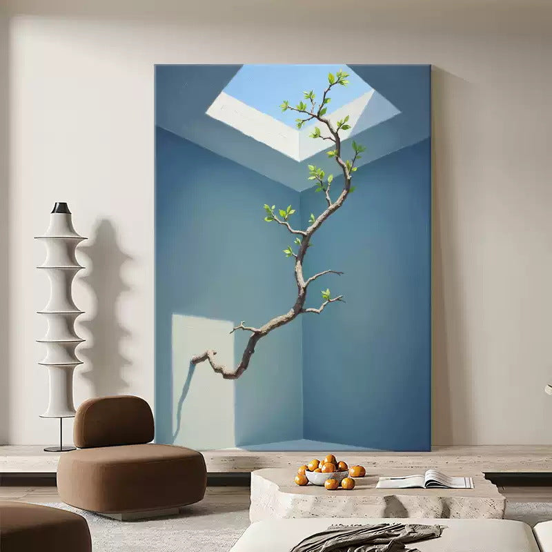 Abstract Nature-Themed Canvas Artwork