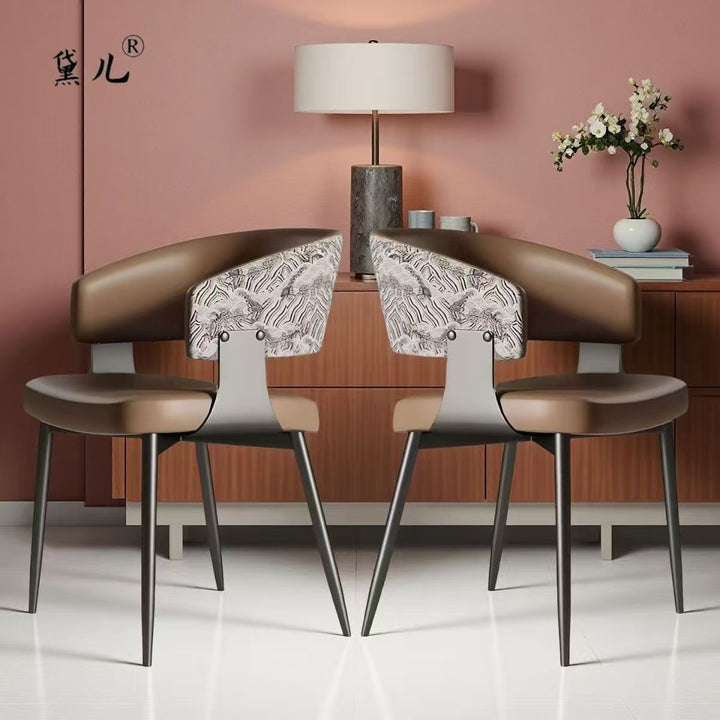 Contemporary Floral Accent Dining Chair Kalsten