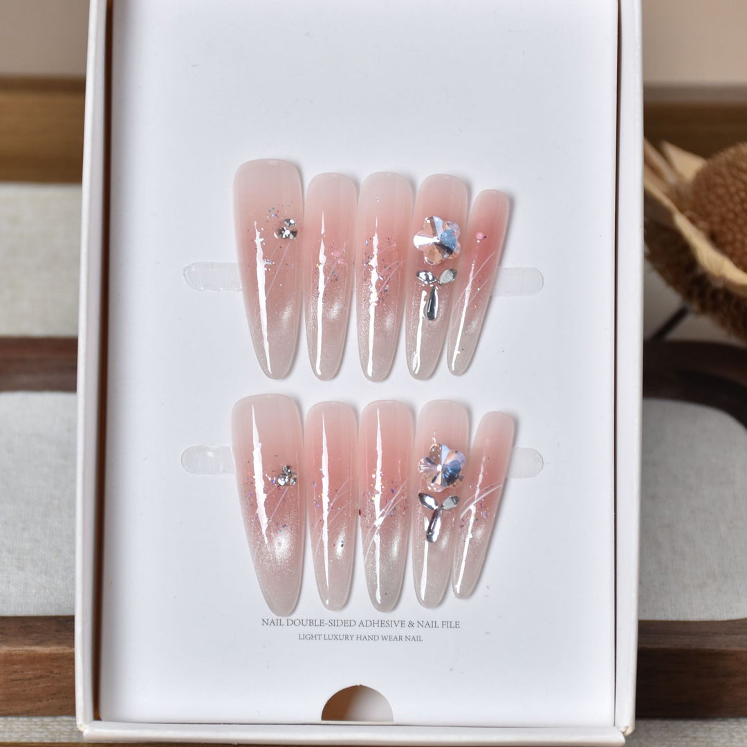 Decorative Gem-Embellished Press-On Nails Kalsten