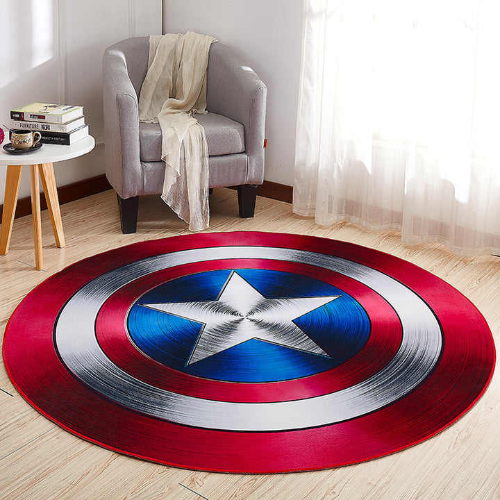 Captain America Shield-Themed Area Rug