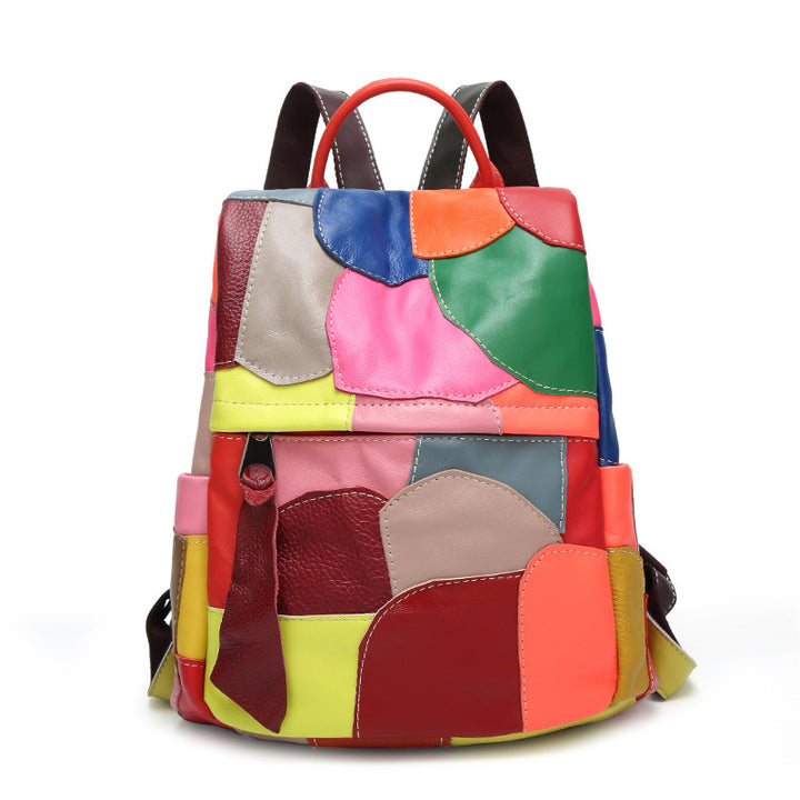 Colorful Patchwork Backpack