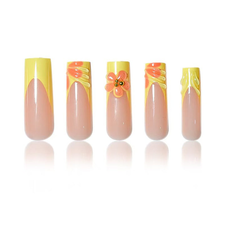 Creative Floral Press-On Nail Art Kalsten