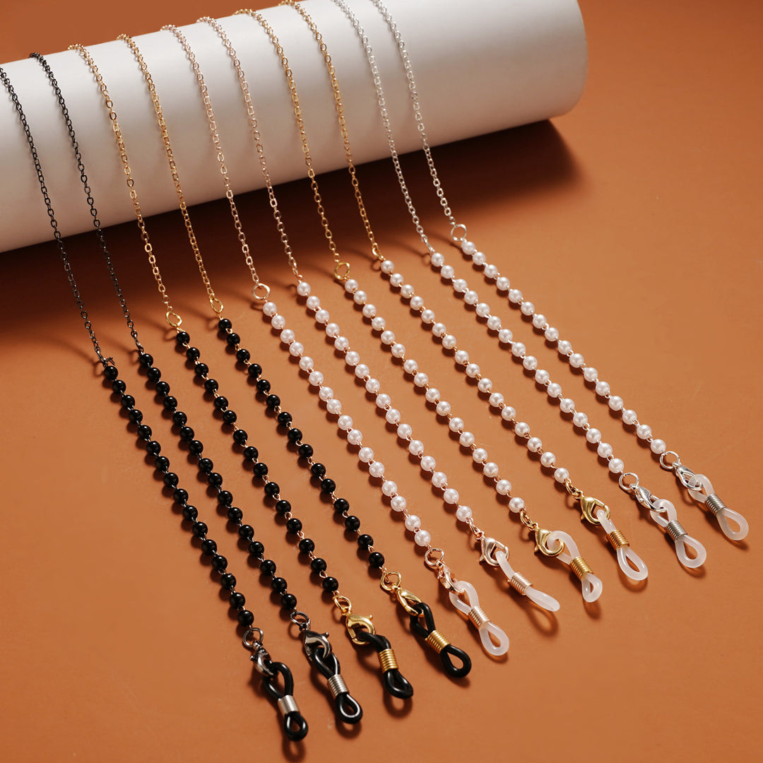 Premium Black Beaded Eyewear Chain Kalsten