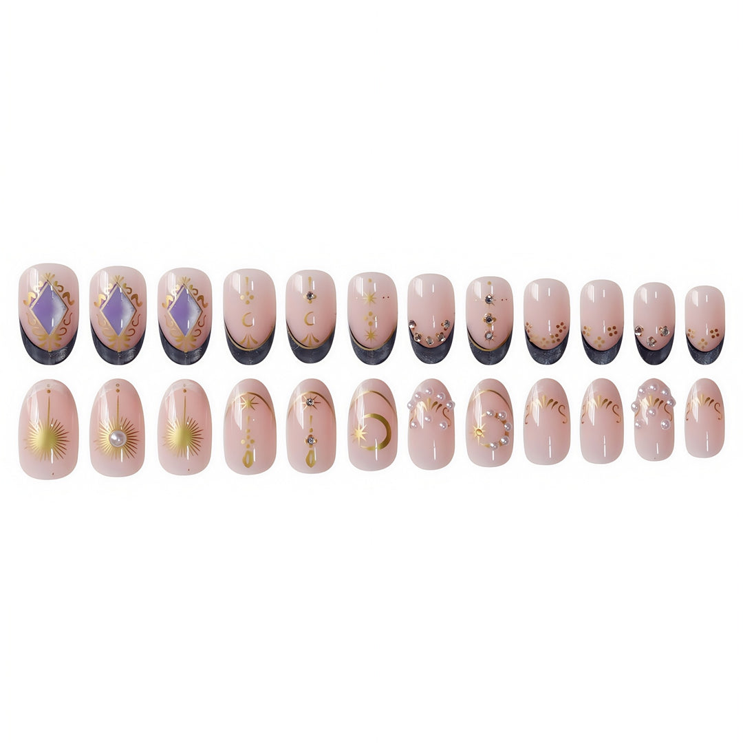 Celestial-Inspired Decorative Nail Art Kalsten