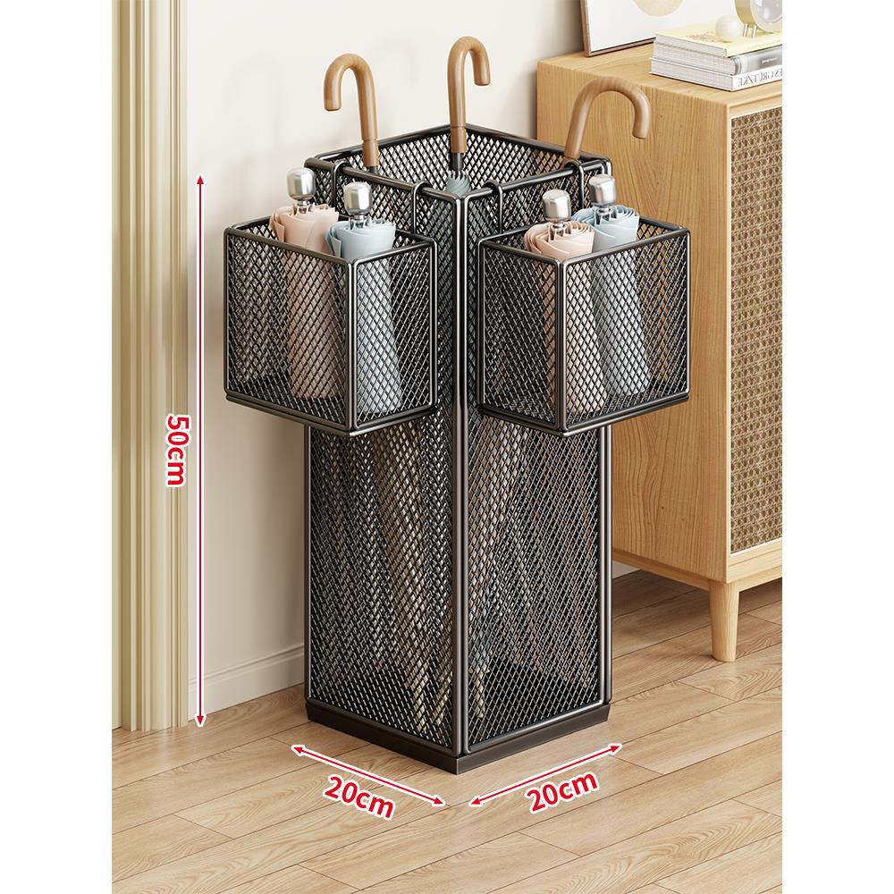 Compact Metal Mesh Umbrella Stand Organizer