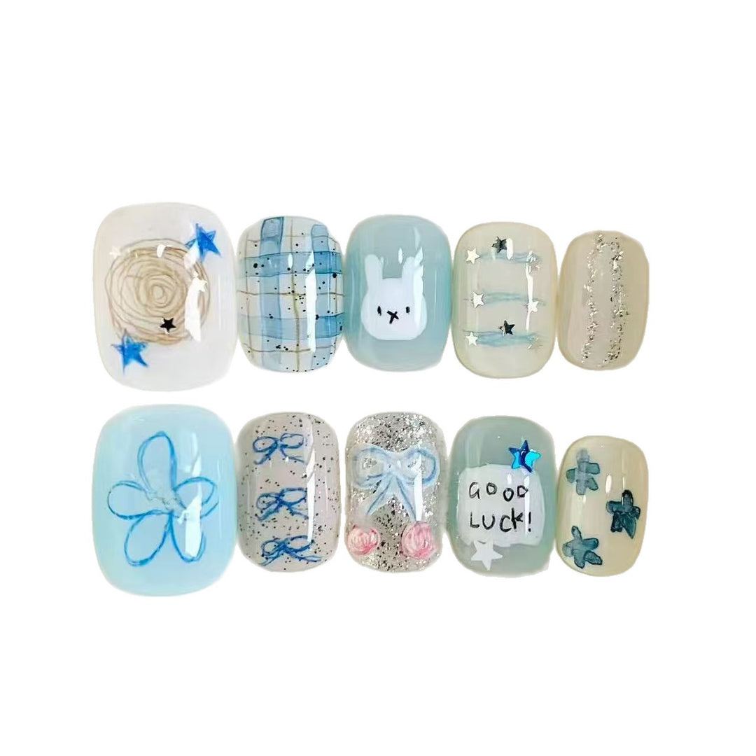 Creative Themed Press-On Nail Art Set Kalsten