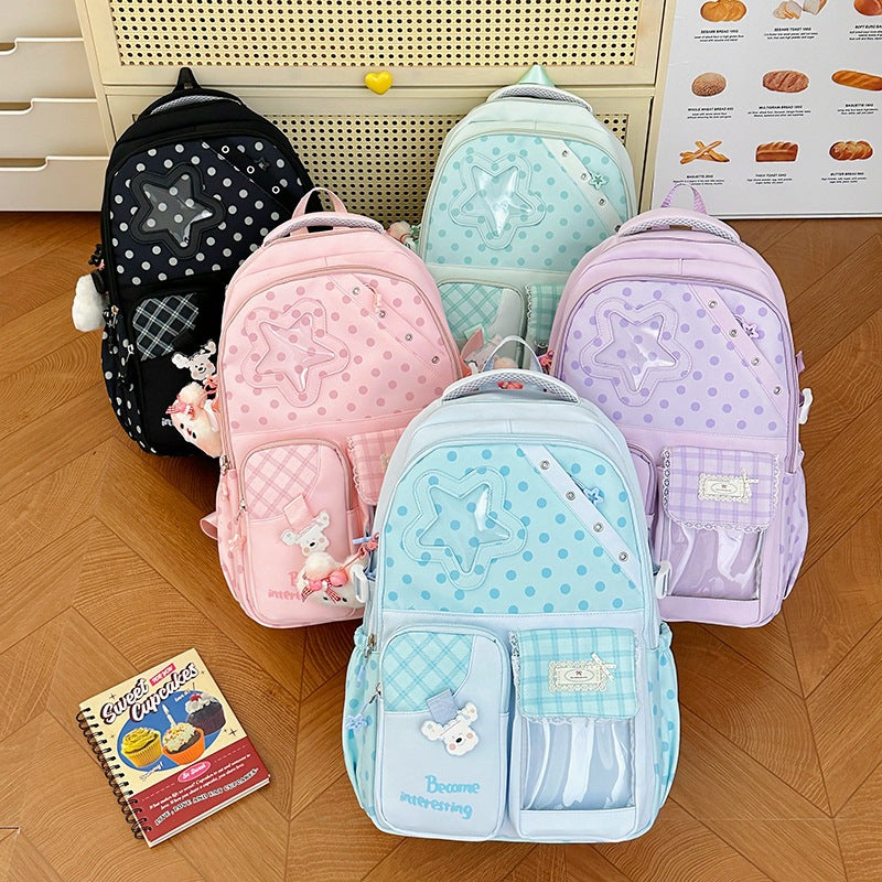 Cute Polka Dot Character Backpack Kalsten
