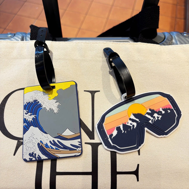 Adventure-Themed Ski Goggles Luggage Tag Kalsten