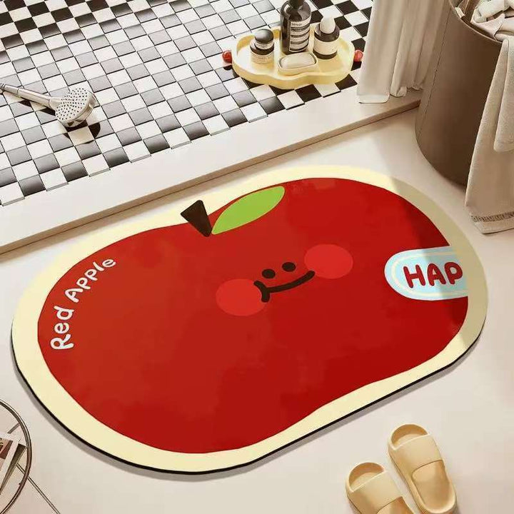 Playful Fruit-Themed Bath Mat